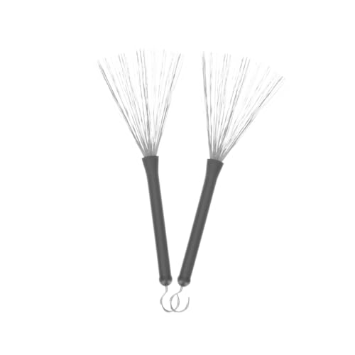 BESPORTBLE 2pcs Jazz Drum Brush Steel Wire Flap Brush Retractable Handle for Drum Accessories