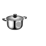 Zertifizierung 304 Edelstahl Küchen-Schmortopf 5-lagiger Boden Budae Jjigae Instant-Nudel-Schmortopf Mini-Topf For Die Familie(20cm)