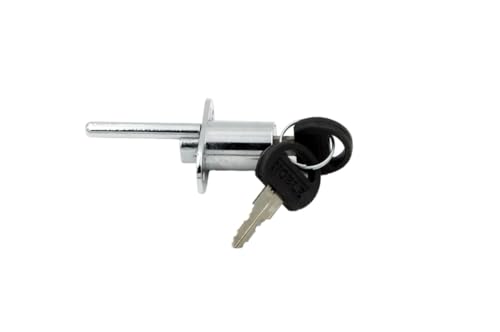 NOBLE Pedestal Lock with 2 Keys |Front Multi Drawer Lock| for Cabinet 25MM, Chrome finish - Silver