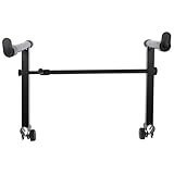 Soporte de teclado para escritorio: está hecho de material de hierro, estructura resistente, duradero y estable para un duradero, soporte de piano para teclado