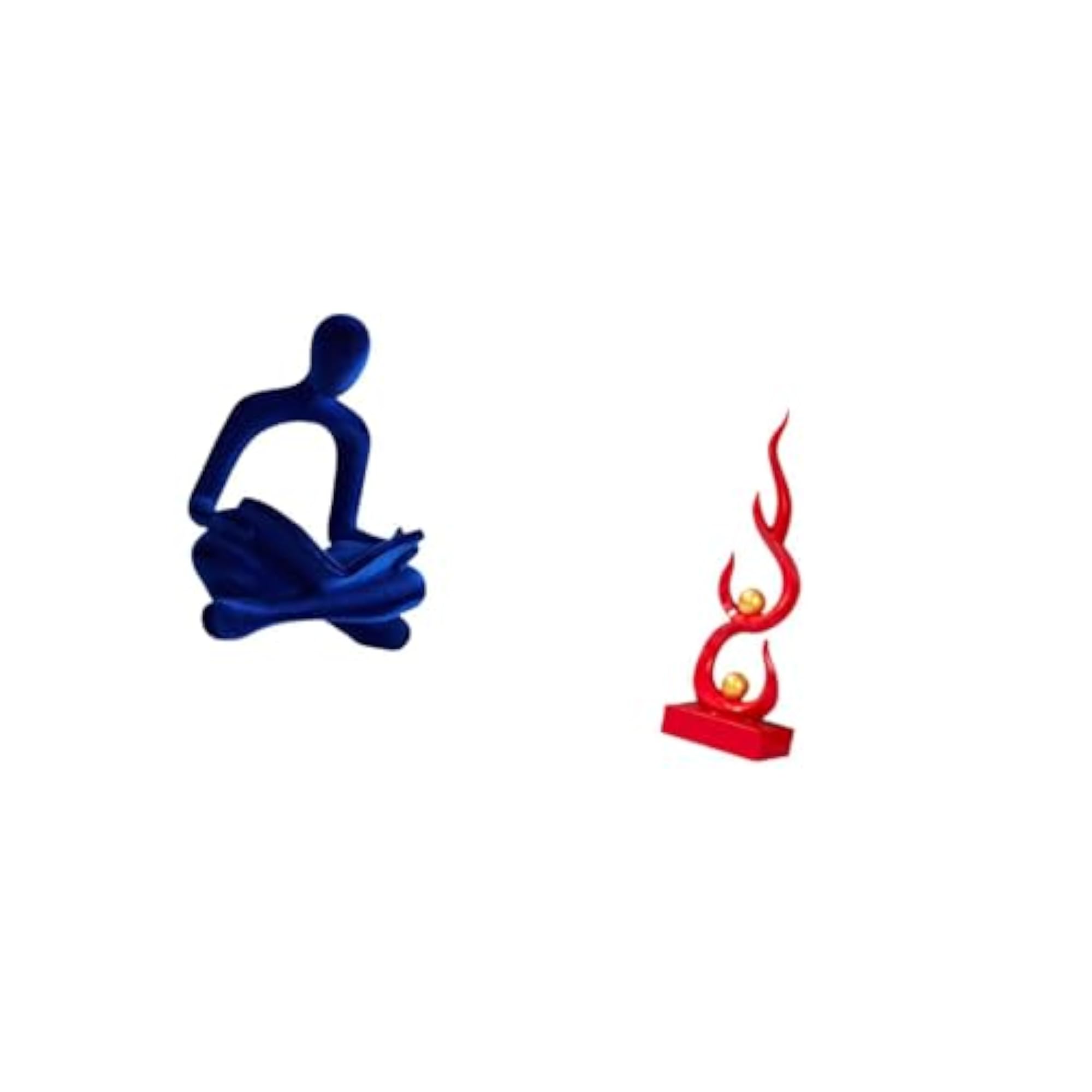 Abstract Human Thinker Flame Figurine Sculpture