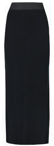 Neuf Femmes Tailles Supérieures Jersey Extensible Bohème Boho Robe Jupe Longue Grande Taille ROYAUME-UNI 8-26 - Synthétique, Noir, 95% polyester 5% élasthanne 5% élasthanne/95%viscose, Femme, EU 42 Cover
