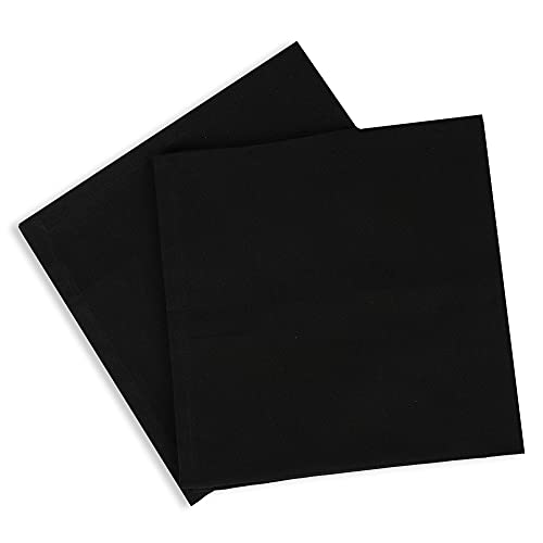 Sweet Needle Black Cloth Napkins 20 X 20 Pack Of 12, 100% Cotton Oversized Heavy Weight Dinner Napkin For Home/Wedding/Party/Cocktail Napkins/Hotel/Restaurant/Banquet/Bar/Gift/Daily Use #TOP5