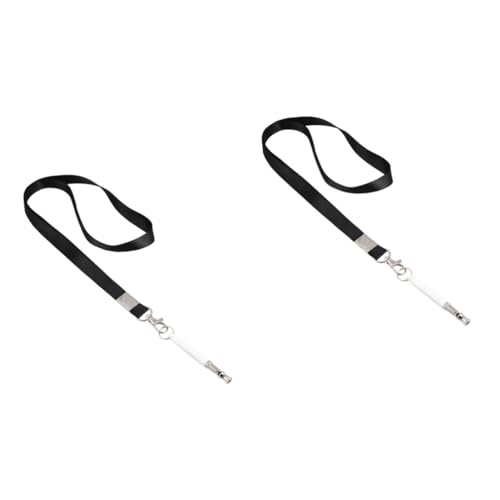 FOMIYES 2sets Sound Dog Training Whistle Clicker Whistle Lanyard Stop Barking Device 2pcs*2