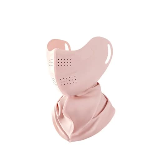 SNDISNV Mascarilla facial con protección solar Anti-UV, cubierta fina de seda hielo, transpirable, for verano, medio ciclismo, bicicleta y motocicleta para Motociclismo(Pink)