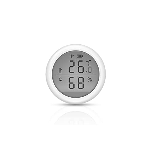 USKI Scooter de Piscina Tuya WiFi Sensor de Temperatura y Humedad, Fahrenheit y Celsius. LCD Mostrar Funciona con Alexa Google Assistant Smart Life