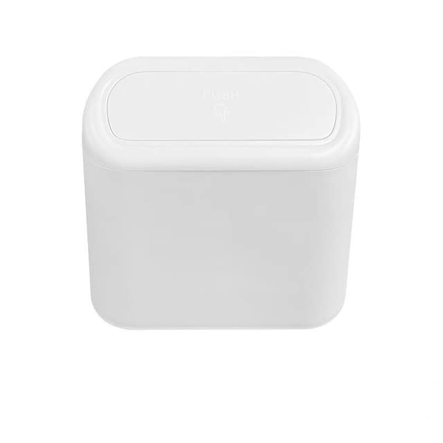 Car Trash Can With Lid for Chevrolet Lacetti-Nubira/Maliu/Orlando/Rezzo/Spark/Trax/Volt, Hanging Garbage Can for Car Office Home,Waterproof Odorless Garbage Can.,White