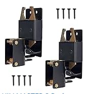 Image of 2 Packs MustGood Heavy Duty Farm Gate Latch 2 Way Gate Latch Perfect for Farms, Pastures, and Ranches (Black)