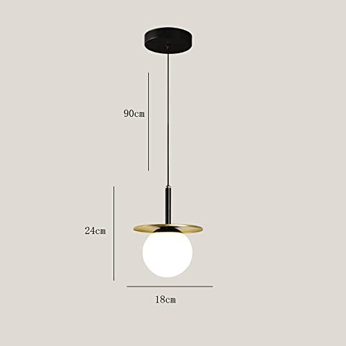 Mini suspension moderne en verre mat blanc luminaire réglable de loft - 2