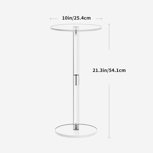 Table basse ronde en acrylique transparent - Mobilier de salon design - 4