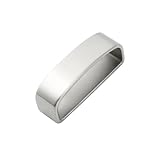 TANJUN Belt Loop Keep Stainless Steel Brass Alloy Men's Belt Buckle Fits 1.5' (38mm) Belt (White Brushed, 1.5'(40MM))