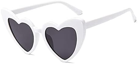 FOURCHEN Heart Shaped Sunglasses for Women,Vintage Cat Eye Mod Style Retro Kurt Cobain Glasses