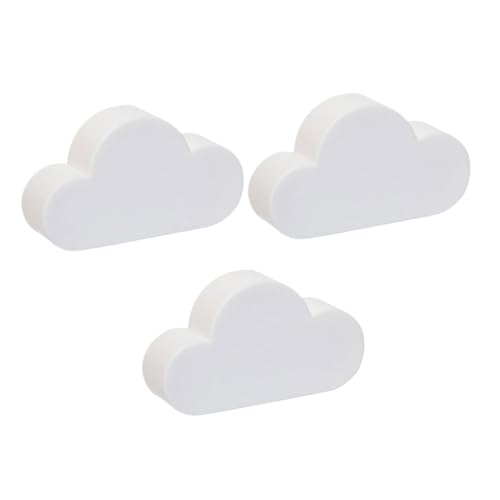 LOORGVEL 3個 免釘粘着式雲型マグネット壁掛けキーホルダー 鍵をしっかり保持するシンプルデザインのキーフック 玄関や廊下用壁取り付けキ
