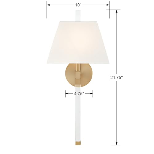 Image of Crystorama Renee 10'' Aged Brass Sconce