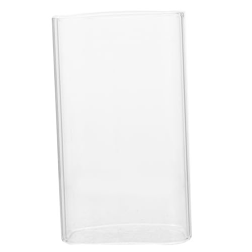 Cabilock Windproof Glass Candle Holder Glass Candle Holder Sleeve Desktop Candle Holder Household Candle Shades Clear Glass Candle Cover Clear Candleholders Clear Candle Tube Shades