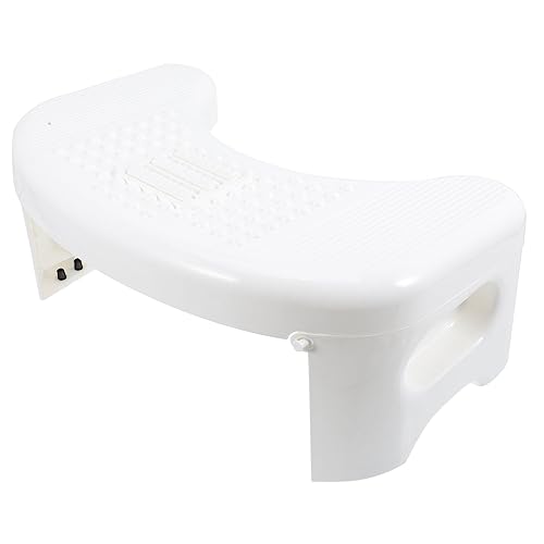 minkissy Toilet Foot Stool Bathroom Footstool Plastic Step Stool for Easy Access