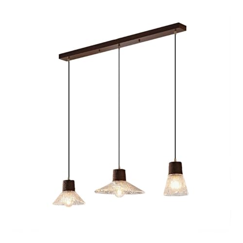 Pendant en Noyer à 3 lumière de Style Japonais Lampe Suspendue
