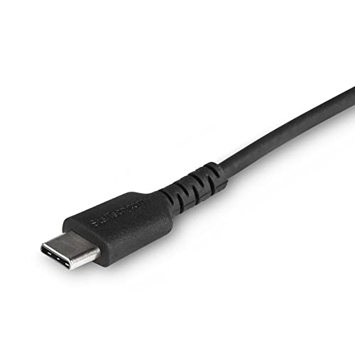 Image of StarTech.com 3 Foot (1m) Durable Black USB-C to Lightning Cable - Heavy Duty Rugged Aramid Fiber USB Type A to Lightning Charger /Sync Power Cord - Apple MFi Certified iPad /iPhone 12 (RUSBCLTMM1MB)