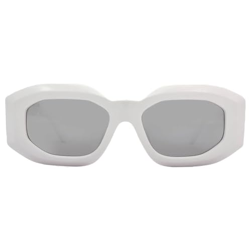 Versace Sunglasses VE 4425 U 314/6G Whte Light Grey Mirror Silver