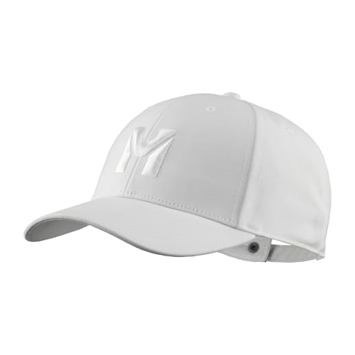 MILLET Casquette Baseball Mixte Logo Brodé Réglable (FR/ES, Alpha/Lettres, Taille Unique, Blanc)