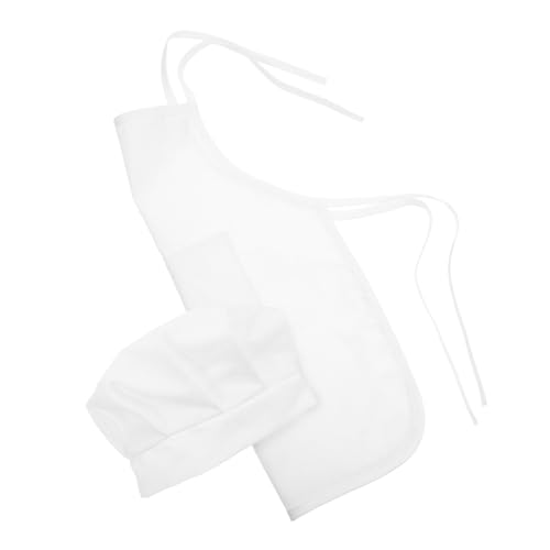 UKCOCO Conjunto de Chef para Niña con Gorro y Delantal Blanco S Ropa Adorable para Fotografía Infantil y Uso Diario Disfraz Cómodo para Recién Nacido