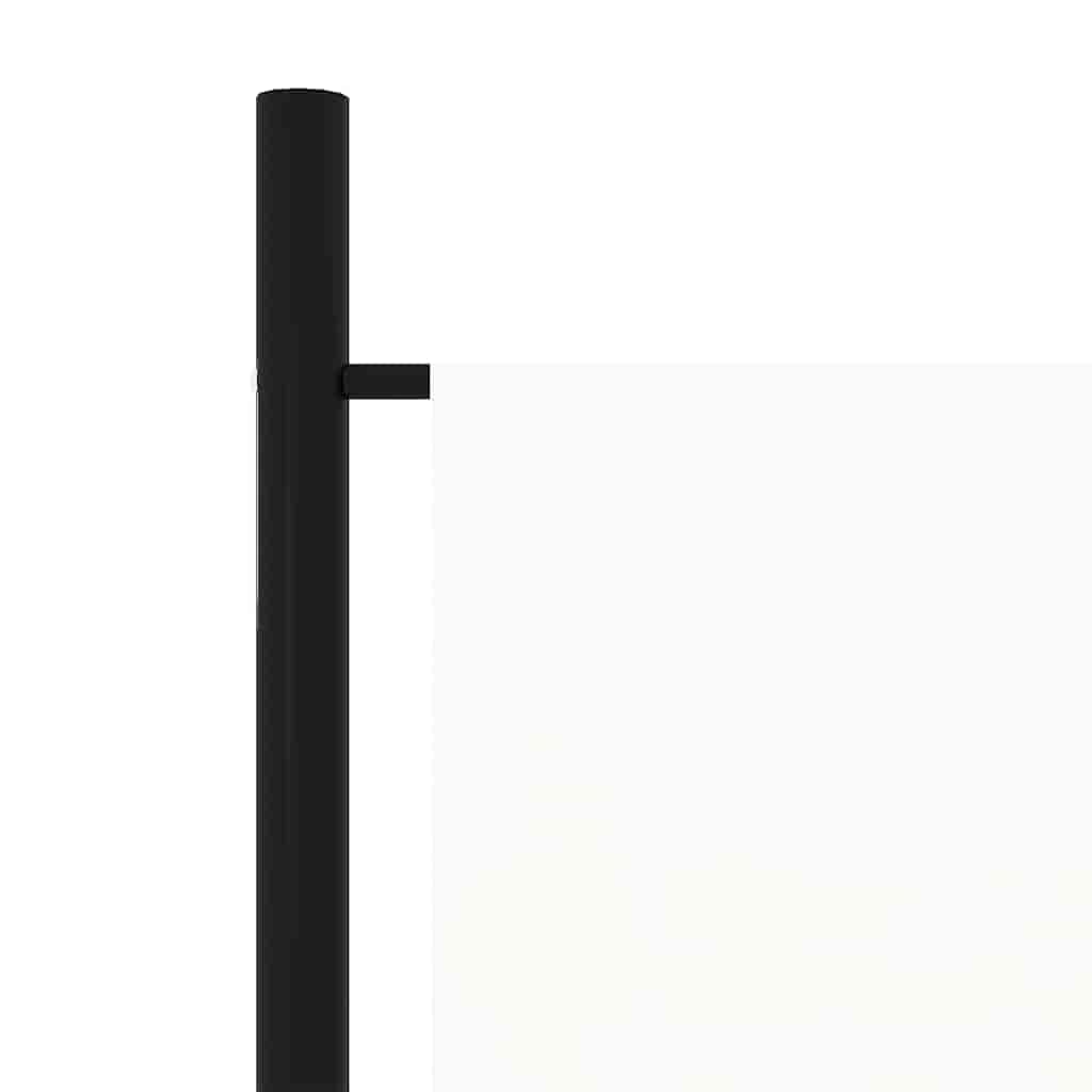 Separador de habitaciones de tela blanca con marco de hierro pulverizado, 150 x 180 cm, plegable, para salón, dormitorio, oficina y balcón