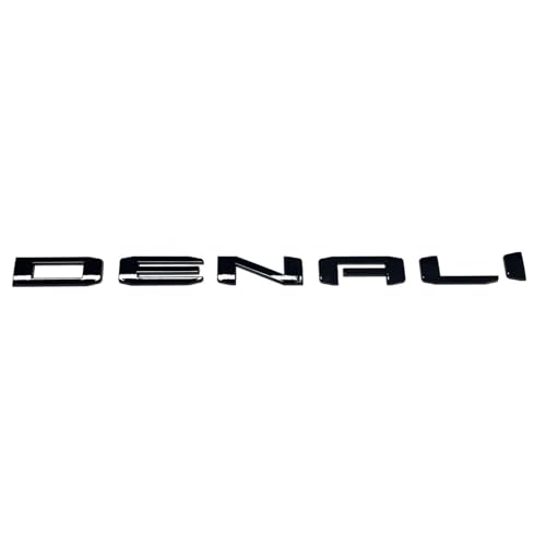 Image of kit 2025-2026 4pack OEM Three Denali Plus Tailgate Yukon Emblem Badge 3D Replacement for Yukon 84828685 Gloss Black