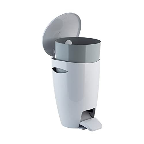 Caneca de basura blanca con pedal 5 litros Bath Bliss 2 unidades miniatura 4
