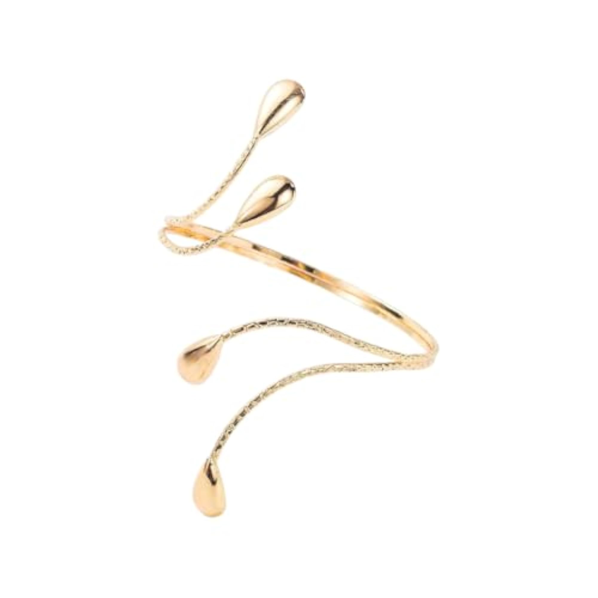 Women's Geometric Open Armlet, Metal Wire Upper Arm Cuff Bangle