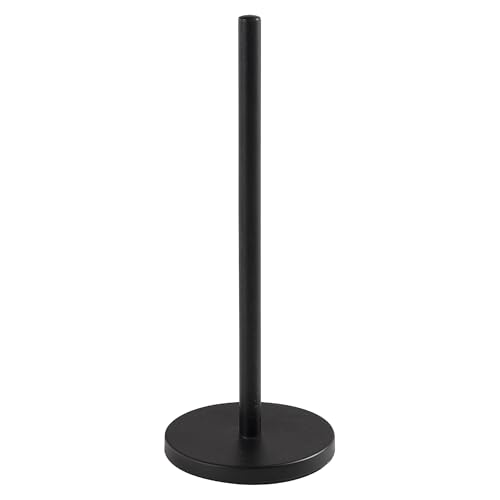 Gedy MAGÒ Portarrollos Papel higiénico, Porta Papel higienico de baño, de pie, Metal, Negro Mate, 15 x 15 x 38,9