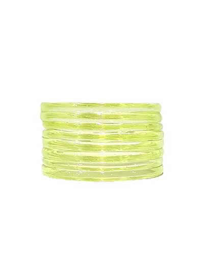 Image of Colorful Jelly Bangles Set of 8 - Transparent Candy Color Stackable Bracelets, Lightweight Fashion Accessories for Women & Girls