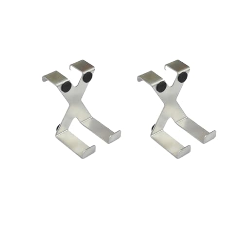 SEIWEI 2 Pcs X Shaped Cabinet Door Hook, Stainless Steel Hanger Hook Organizer Holder Back Door Hanging Hook for Hanging Clothes Hat Towel