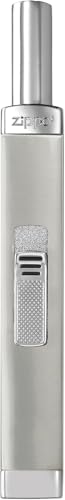 Zippo Stabfeuerzeug – Chrome Brushed – Mit Gas Nachfüllbar – Soft-Touch-Zündung – Windfester Kerzenanzünder