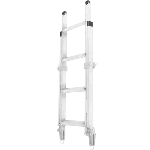 Image of Heavy Duty 48 inch Aluminum Transport Truck Step Deck Ladder for 28 inch to 42 inch Trailer Bed