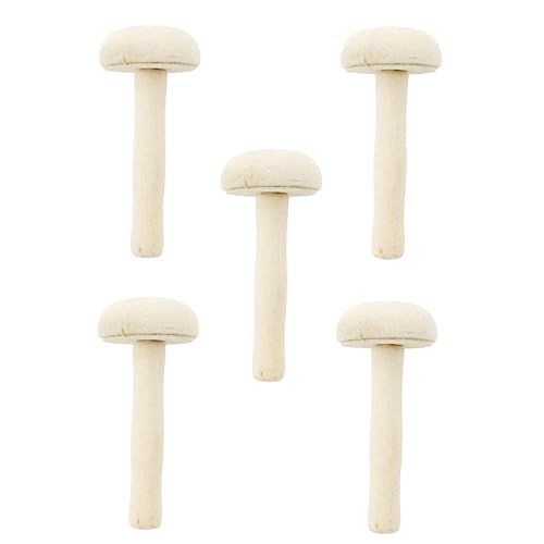 IWOWHERO 5pcs Printmaking Tool Set Ink Pad Wood Mushroom Roller for DIY Craft Art Printing