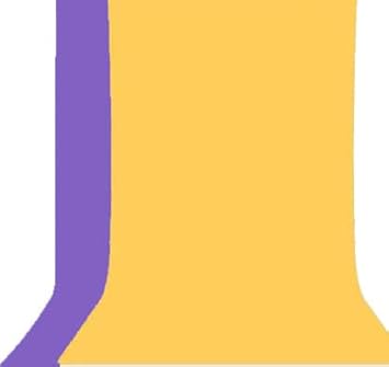 Cam Cart Non-Transparent 2-in-1 Photography Backdrop Background Chromakey, 2 Colors in Single Backdrop (6X9, Purple & Yellow)