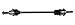GSP NCV47026 CV Axle Shaft Assembly - Right Rear (Passenger Side) or Left Rear (Driver Side) - Fitment Varies Depending on Vehicle Model, Gray