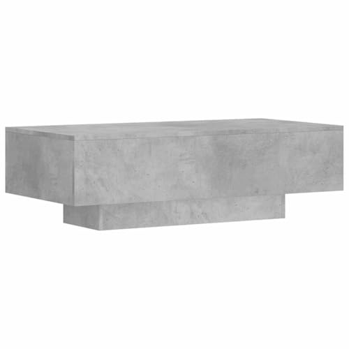 vidaXL Mesa de Centro Madera de ingeniería Gris hormigón 100x49,5x31cm