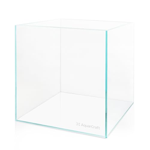Image of 6.5 Gallon Rimless Aquarium, Ultra Clear Low Iron Cube Tank | 6mm low iron glass, 11.8 x 11.8 x 11.8 in cube design for aquascaping, planted tanks, betta fish and shrimp