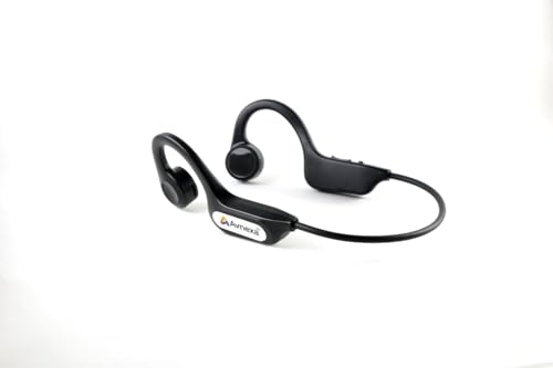 Image of Open Ear Wireless Earphones with Bluetooth 5.3, Noise Cancelling Mics, IP55, 12Hours Playtime for Running, USB-C Quick Charge (Black), Healthy.