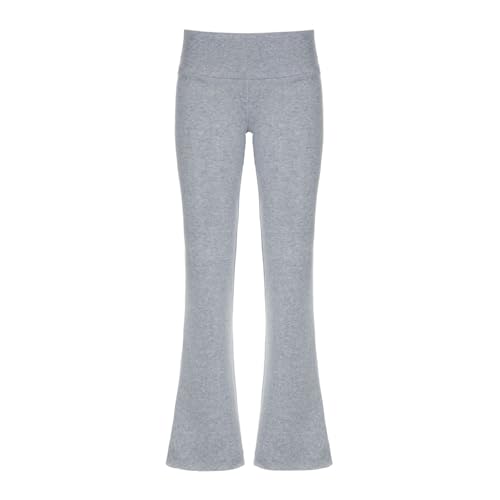 Pantalon large plissé fluide et uni de style décontracté