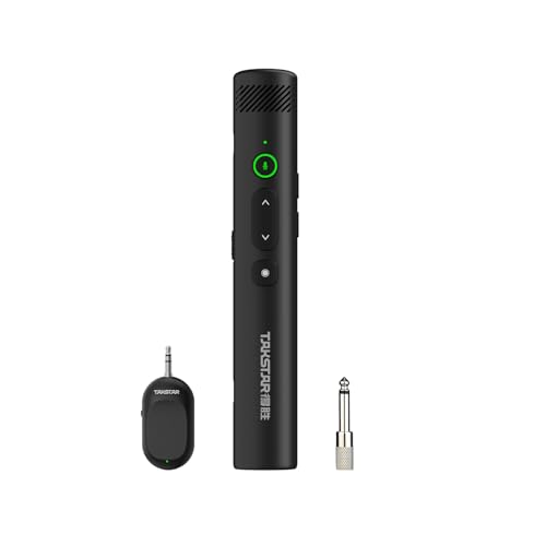 TAKSTAR Wireless Microphone & Presentation Clicker, Portable Handheld Mic with Slide Control, 2.4G Wireless up to 20m, 10H Battery, for PA System, Voice Amplifier, Lectures, Speakers, Yoga,Teaching