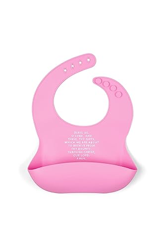 Image of Be A Heart Silicone Baby Bibs, Adjustable Waterproof Bibs, Meal Blessing Bibs