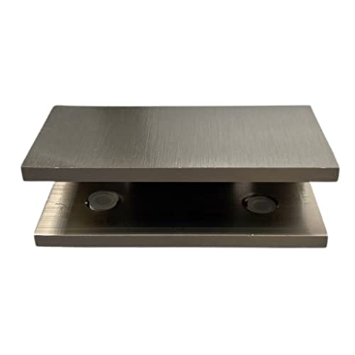 Crl Brushed Nickel No-Drill Fixed Panel Glass Clamp For 3/8" Or 5/16" Glass #TOP25