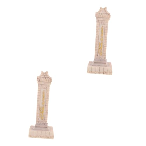 Figurine Monument aux Héros Chinois en Résine pour Décoration de Bureau | Lot de 2