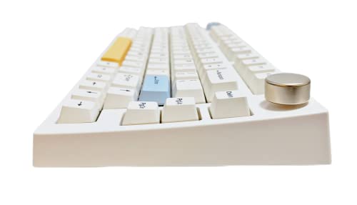 Image of NJ80-AP Wireless Mechanical Keyboard with Knob Bluetooth 5.0 /2.4G /Wired Connection 75% Hot Swappable Custom RGB Programmable Gaming Keyboard with PBT Keycap for Win Mac