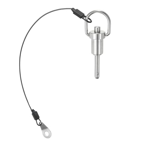 DTGN Pasador de Liberación Rápida de 5 mm x 15 mm (DxL) - Pasadores de Bloqueo de Bola de Acero Inoxidable 304 con Botón de Presión - Plata