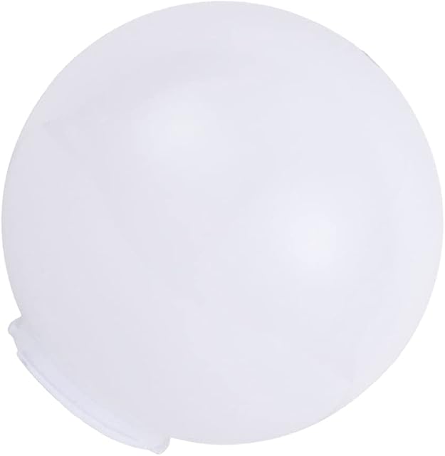 Toddmomy 1pc White Acrylic Lamp Post Globe Round Light Globes Replacement Lampshade Covers for Light Fixture ( 15X15X15CM )