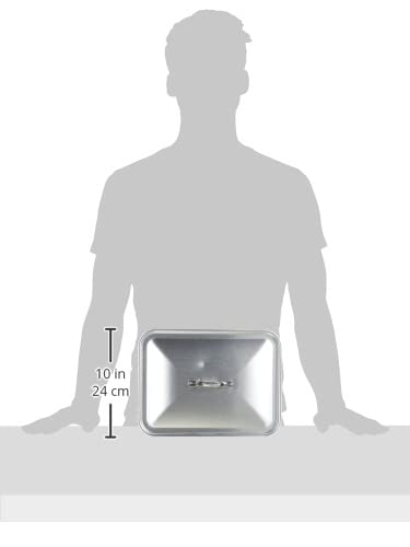 Agnelli Deksel rechthoekig, voor branders, aluminium BLTF, zilver, aluminium, zilver, 26 x 20 cm