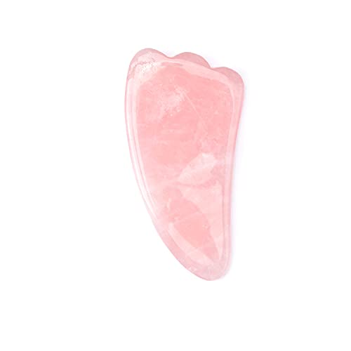 Gua Sha Facial Tool，Natural Jade Stone Guasha Board for SPA Acupuncture Trigger Point Treatment Scraping Roller Face Beauty Skin Care Tools Massager Eyes Neck Body Muscle Cosmetic Set (pink)